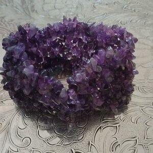 Amethyst Chip Stretch Bracelet